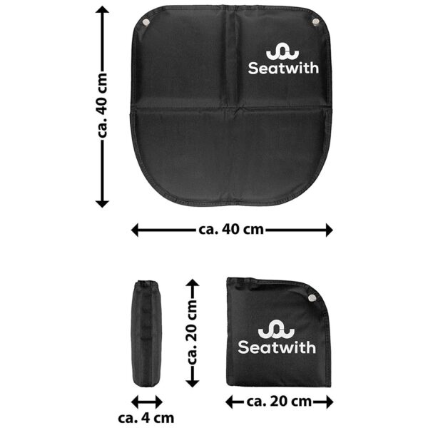 Foldable seat cushion (Black)